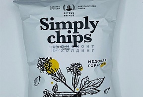 Крафтовые чипсы Simply chips медовая горчица 80 гр    